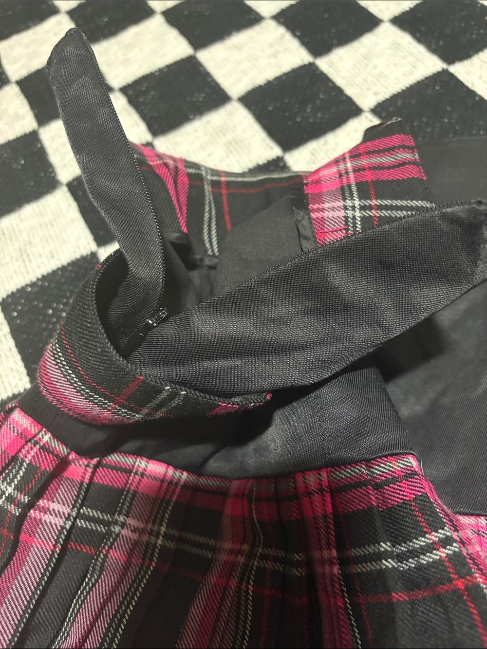 Vintage Candie's Plaid Pleated Micro Mini Skirt - Picture 5 of 7